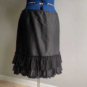 Eileen Fisher silk ruffle skirt